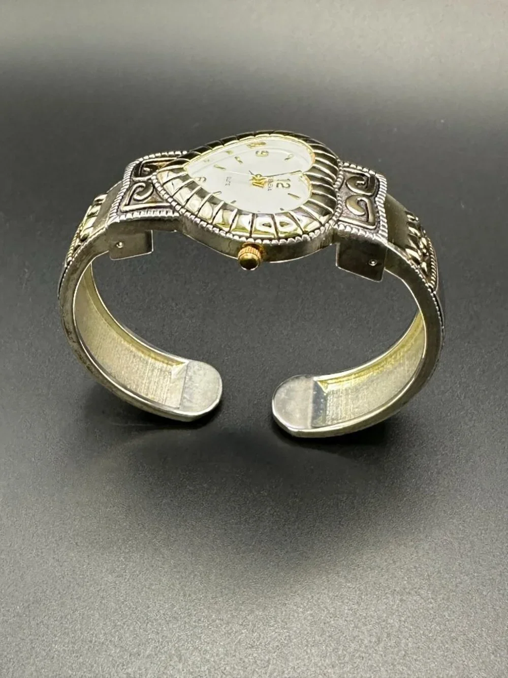 Geneva Elite Hinged Quartz Watch.  New Battery